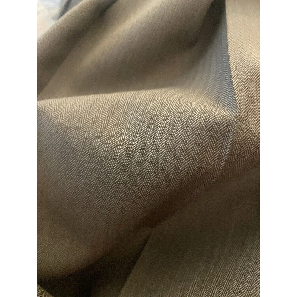 Banana Republic Wool Men’s Dress Pants Taupe Herringbone Pattern Size 34x30